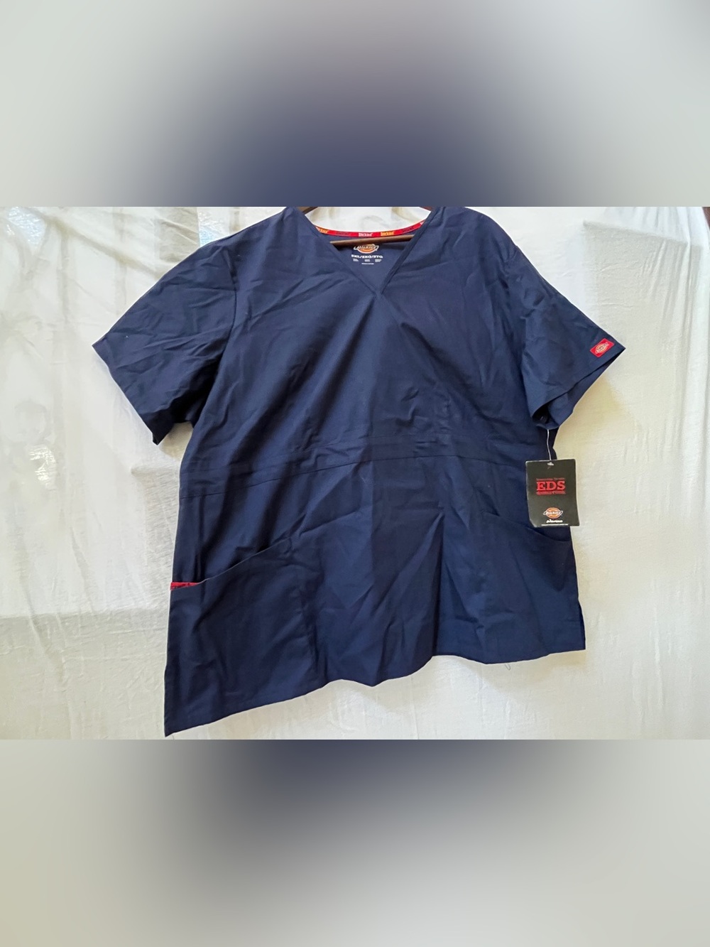 Dickies Navy Medical Scrub aesthetician work top Sz 2XL